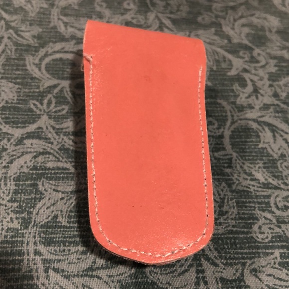 Vintage Pink Leather 4 piece Manicure Set travel purse size - Picture 3 of 12